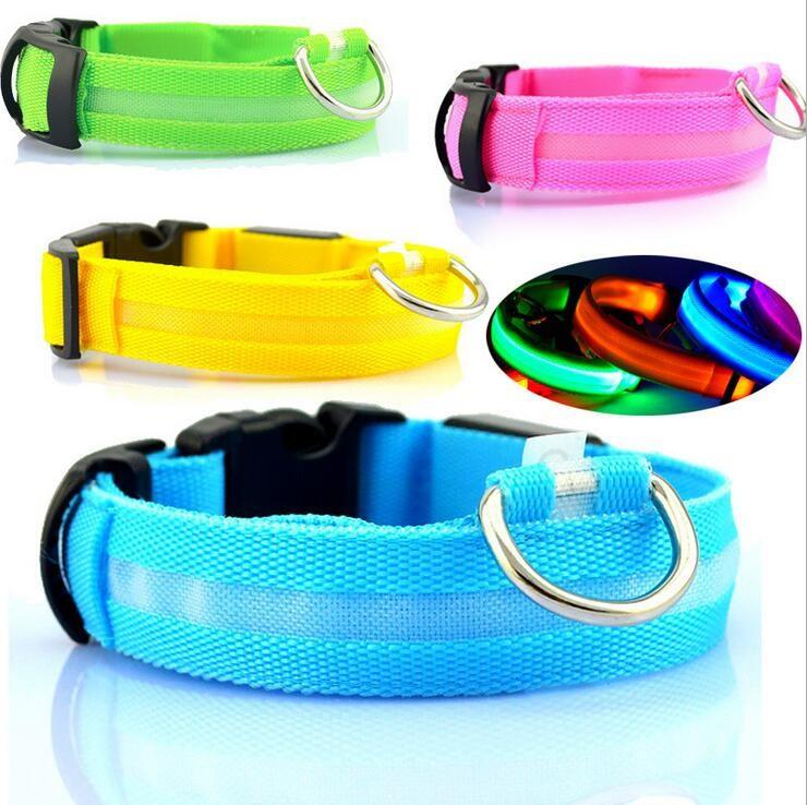 Collare LED Luminoso per Cani e Gatti — Sicurezza Notturna, Ricaricabile