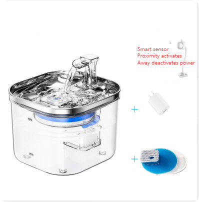 Fontana Automatica in Acciaio Inox per Cani e Gatti — Circolazione Silenziosa, Presa EU