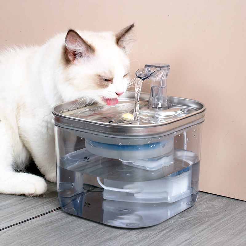 Fontana Automatica in Acciaio Inox per Cani e Gatti — Circolazione Silenziosa, Presa EU