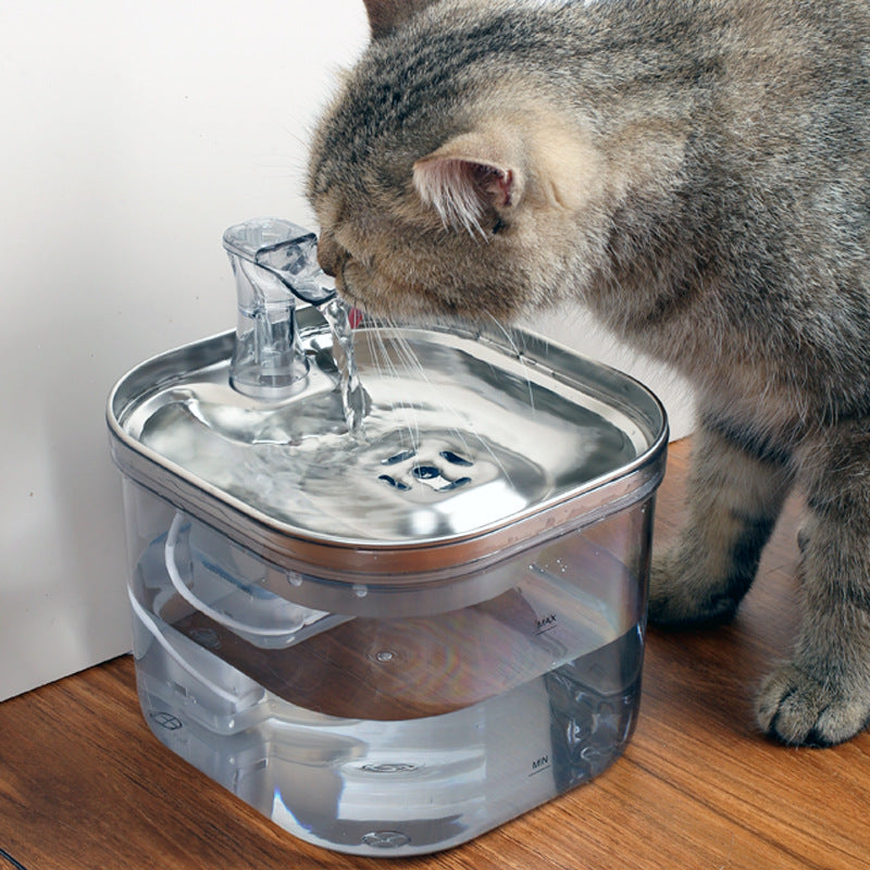 Fontana Automatica in Acciaio Inox per Cani e Gatti — Circolazione Silenziosa, Presa EU