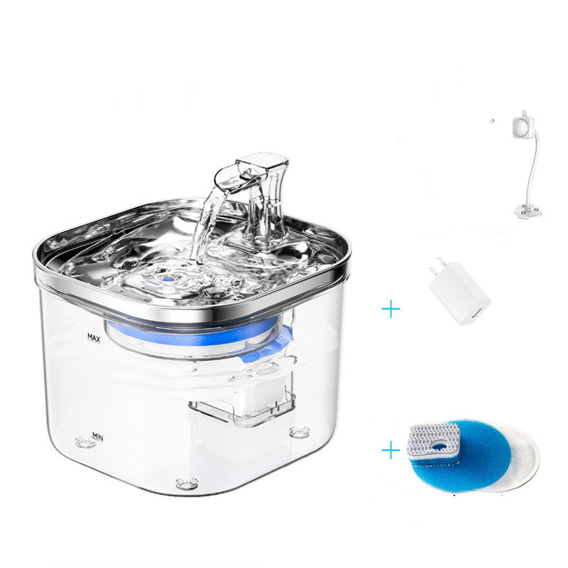 Fontana Automatica in Acciaio Inox per Cani e Gatti — Circolazione Silenziosa, Presa EU